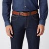 Wrangler Cognac Metal Loop Belt