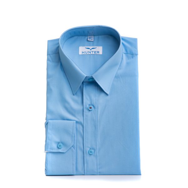 Hunter Blue School Shirt (Slim Fit) - Durkins