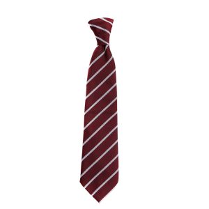 Wine with Grey Stripe School Tie
