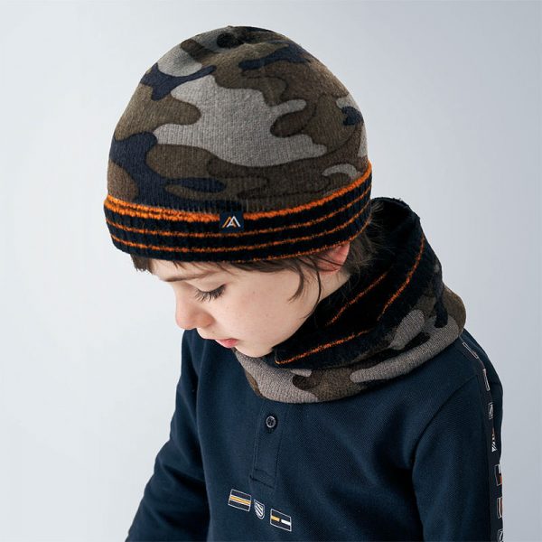 Camouflage Hat Scarf Set