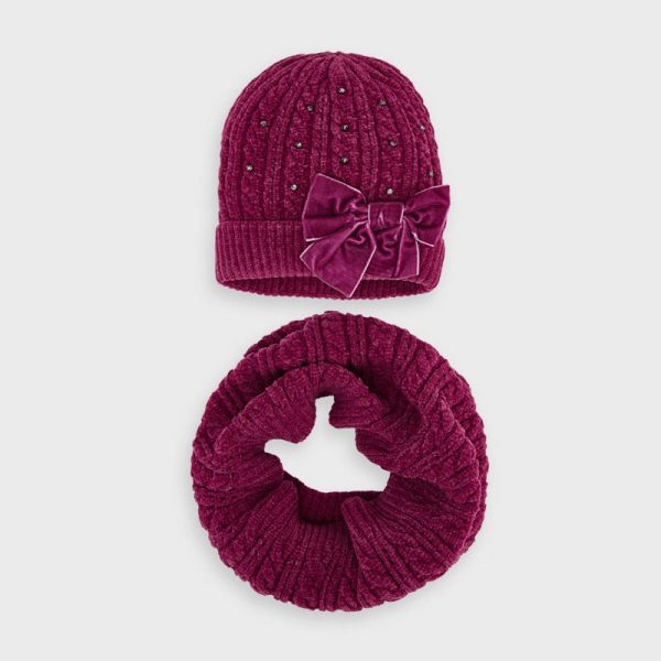 Chenille Hat and Scarf Set