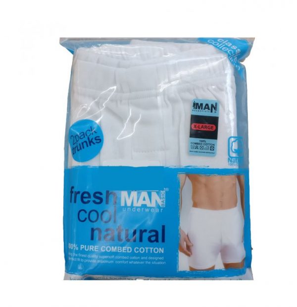 Man 2 PK TRUNK 100% Pure Combed Cotton