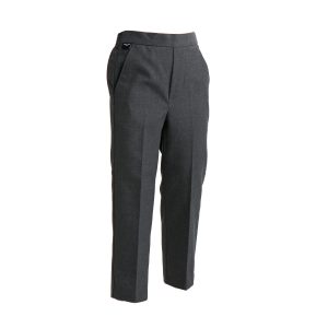 Junior Boys Grey Pull-Up School Pant
