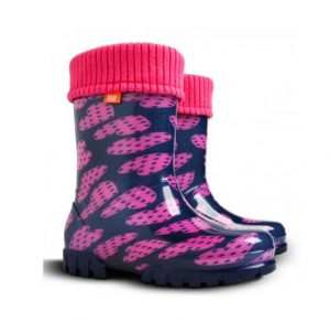 Girls Dot Heart Wellie