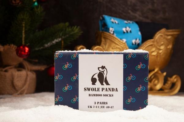Swole Panda Bicycle Gift Box Bamboo Socks Durkins Longford