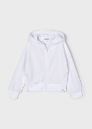 Mayoral Girls White Zip Hoodie Kidswear Durkins Longford