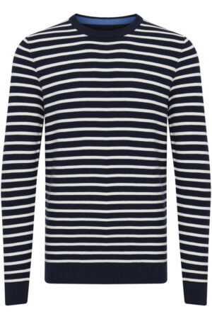 Casual Friday Stripe knitted Crew Menswear Durkins Longford