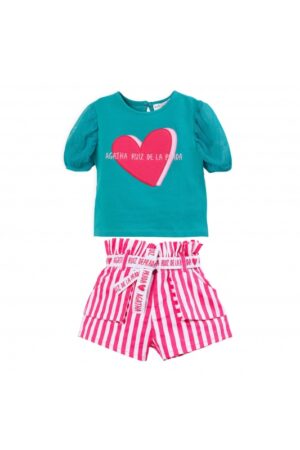 Agatha Ruiz Striped Short Tee Set Kidswear Durkins Longford