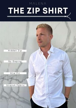 Malena Zip Shirt White