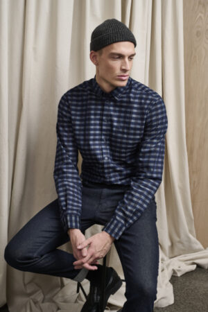 Casual Friday Anton Check Indigo Shirt