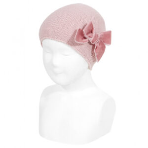 Condor Velvet Bow Knit Hat