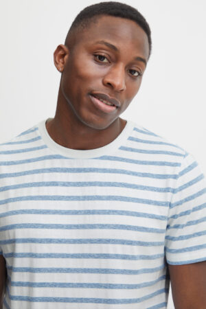 Casual Friday Thor Linen Stripe T-Shirt