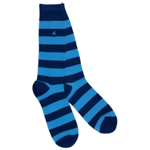 Swole Panda Sky Striped Sock