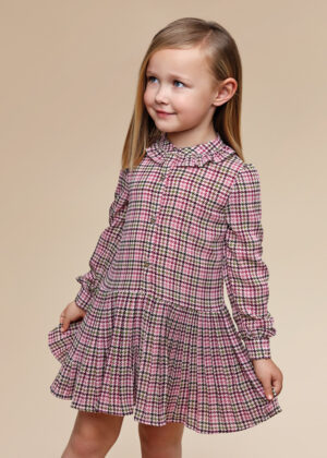 Mayoral Plaid Chiffon Dress (Size 9)