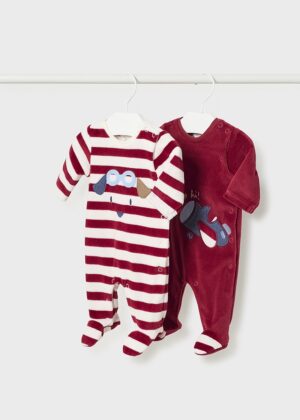 Mayoral 2 Piece Velour Sleepsuit