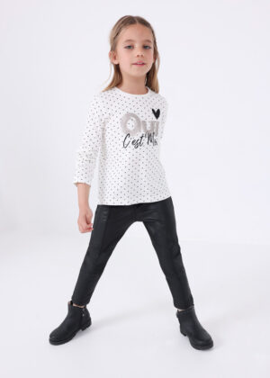 Mayoral Girls Leatherette Leggings
