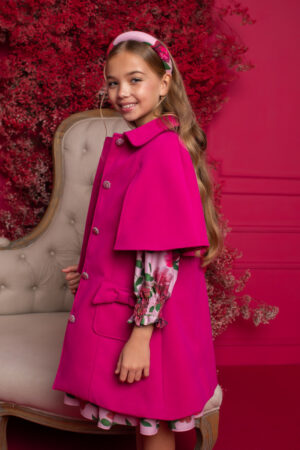 Patachou Fuchsia Cape Coat