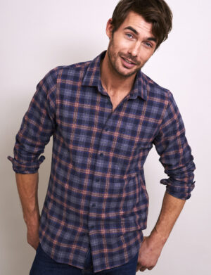 Vedoneire Brushed Cotton Shirt (Pumpkin)