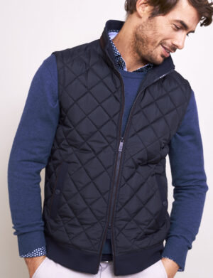 Vedoneire Men's Quilted Knit Back Gilet