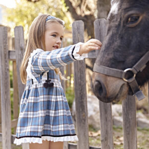 Juliana Tartan Teal Dress