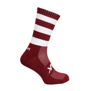 Atak Shox Hoops Midi Sock (Maroon/White)