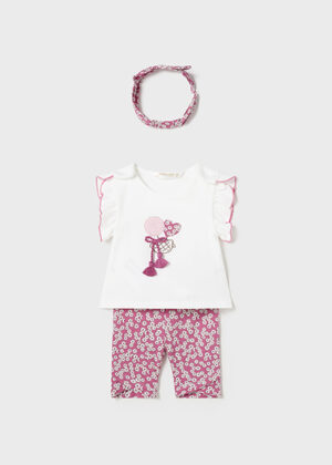 Mayoral Newborn Top, Pant & Headband Set