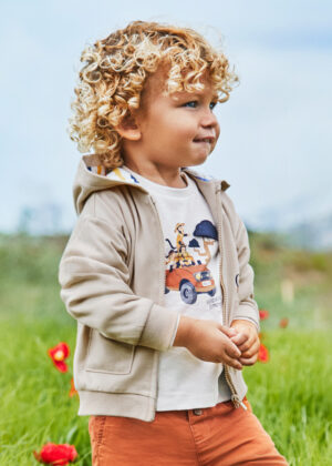 Mayoral Baby Safari Monkey Zip Hoodie