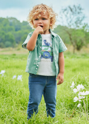 Mayoral Pull-Up Denim Jeans