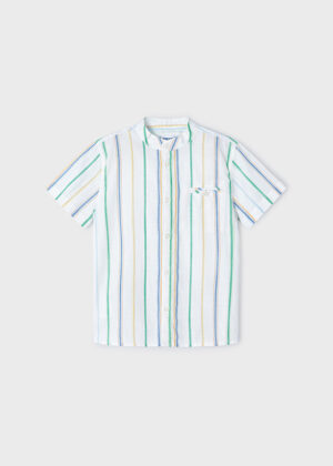 Mayoral Stripe Short Sleeve Shirt