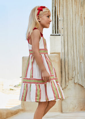 Mayoral Stripe Tiered Summer Dress