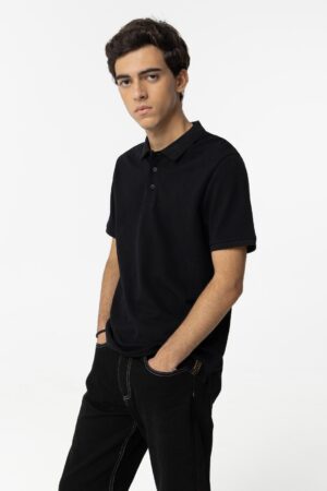 Tiffosi Silva Black Polo Shirt