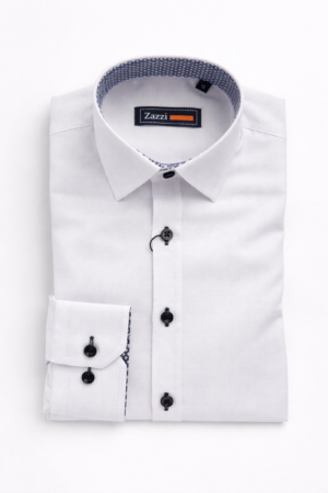 Zazzi Boys Textured White Shirt