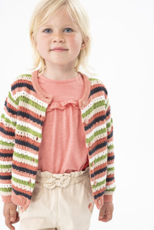 Boboli Stripe Knit Cardigan