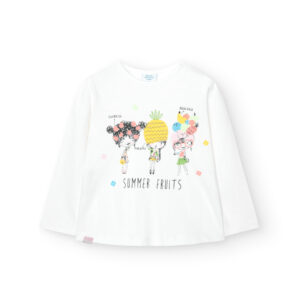 Boboli Long Sleeve Pleat Top