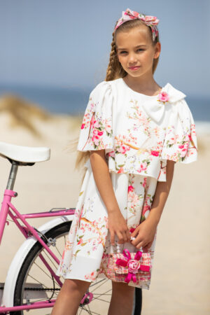 Patachou Floral Cape Dress