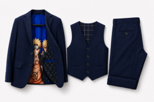 Zazzi Boys 3-Piece Suit with Reversible Waistcoat