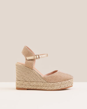 Gaimo Tiri Gold Wedge Espadrille
