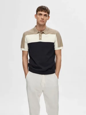 Selected Mattis Bloc Knit Polo