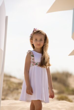 Patachou Baby Girl Pink Dress with Liberty detail