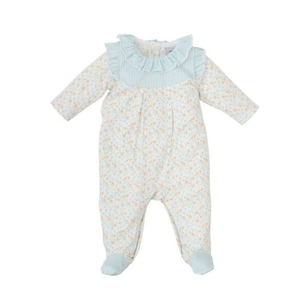 baby girl babidu romper with stripe bi and floral print design