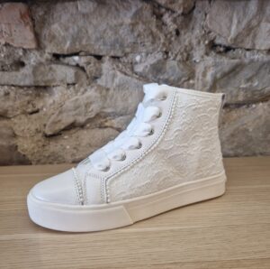 Lelli Kelly Lace and Pearl Hi-Tops