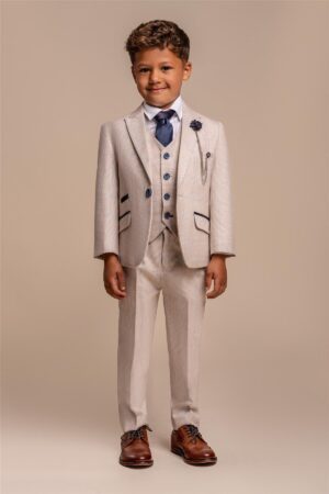 Cavani Caridi Beige Three Piece Suit