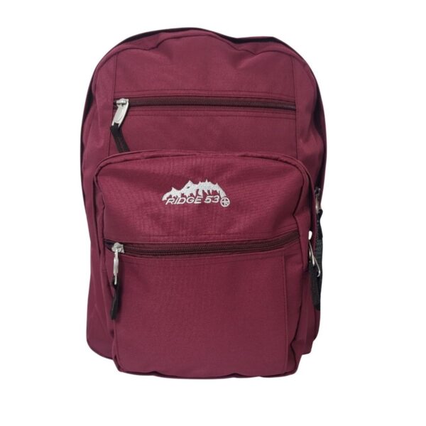 Ridge 53 college backpack in maroon colour