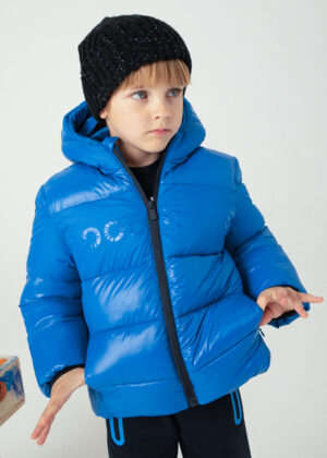 Mayoral Boys' Royal Blue Puffer Coat with Hood.