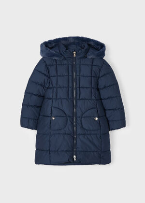 Mayoral Girls Navy Long Coat