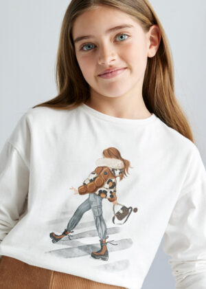 Mayoral Girl Relaxed Shoulder T-Shirt