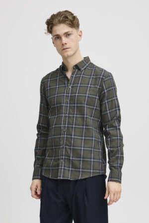 Casual Friday Olive Check Shirt