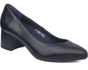 Callaghan Block Heel Navy Court Shoe