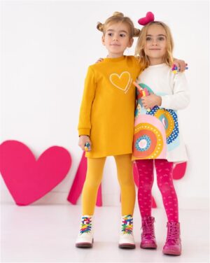 Agatha Ruiz White Swirl Dress with Tights