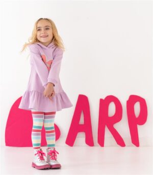 Agatha Ruiz Hooded Lilac Dress with Tights Set